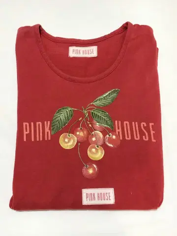 PINK HOUSE 긴팔 T셔츠 롱티 체리 빨간색