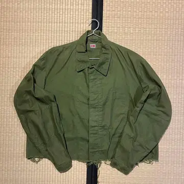[리메이크] 밀리터리 올리브 셔츠 자켓 / 컷오프 사양 C60