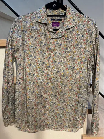 남성용 셔츠 긴팔 셔츠 꽃무늬 M 사이즈 SHIPS