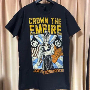 Crown The Empire 밴T 반팔 티셔츠 M 블랙 검정