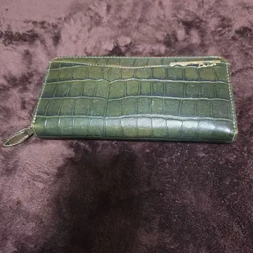 Dakota 다크 그린 크로커다일풍 장지갑