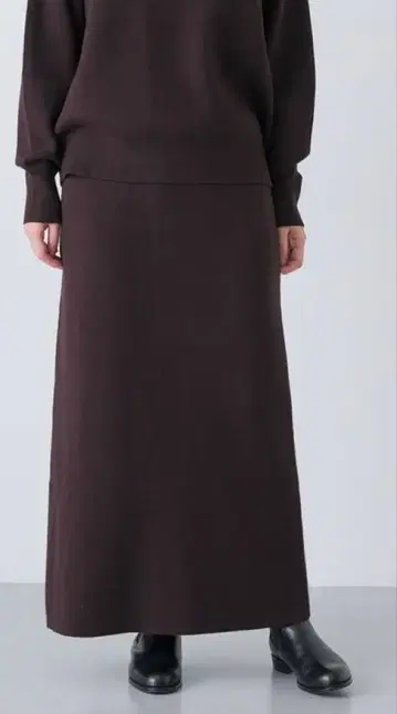 카구레 이번 시즌 코튼 캐시미어 니트 스커트 브라운 새상품