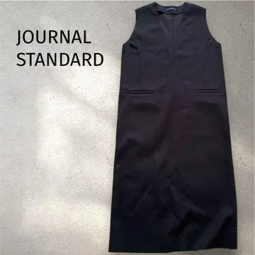 새상품급 저널 스탠다드 점프수트 롱 원피스 V넥 블랙