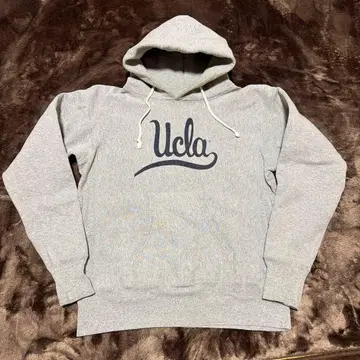 Champion UCLA 후드티 L USA제 단색 리버스 위브 복각
