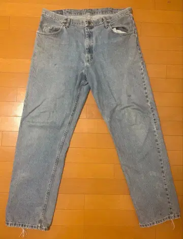 Wrangler 데님 릴랙스핏 초와이드 페이드 라이트 블루