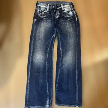 지스타 로우 청바지 트라우저 빅 로고 카고 배기