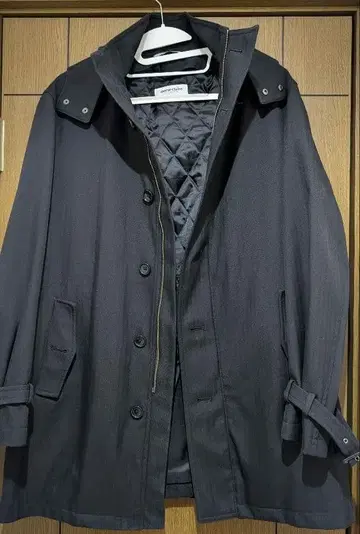 marie claire homme 스텐카라 코트 LL 후드 부착 라이너