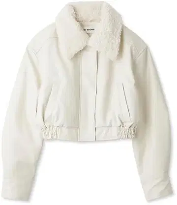 lilybrown 숏 기장 가죽 블루종