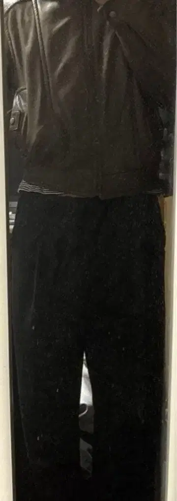 90s USA제 가죽 플라이트 자켓 브라운