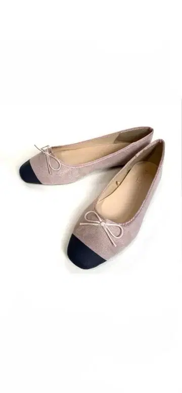 배색 발레 슈즈