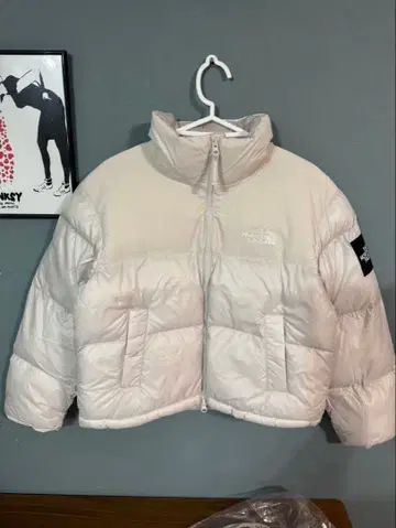 [ 한국 한정판 ] THE NORTH FACE 화이트 눕시 자켓 M
