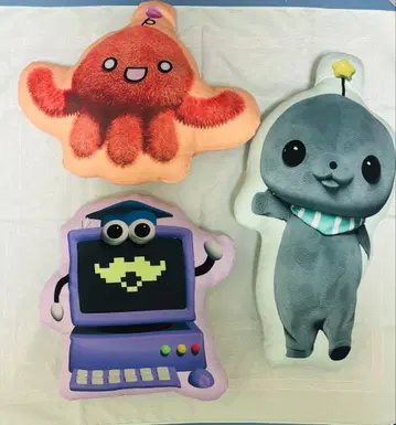 교육 방송 쿠션 타마 봉제 인형 배지 등 묶음 판매 3장까지 있습니다