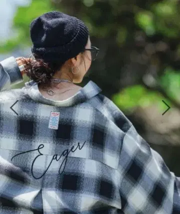 [ 새상품 ] [be with M] Misayo 컬러풀 체크 셔츠 블랙