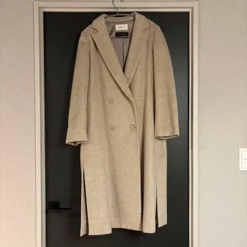 프레이 FRAYI.D 캐시미어 혼방 울 롱 코트 체스터 코트 베이지