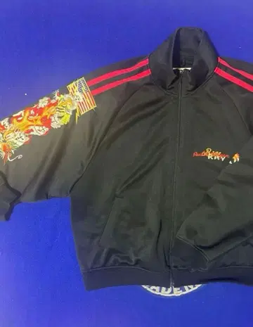 더블렛 자수 트랙 자켓 M 블랙