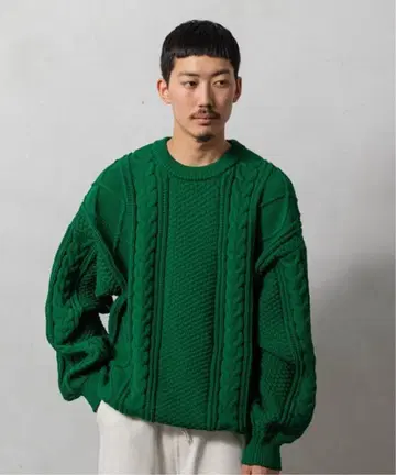 EDIFICE 스폰디쉬 오버 사이즈 케이블 니트