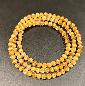 [최고급] 타이틴 루틸 3연 팔찌 4.5mm