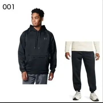 언더아머 블랙 후드티&팬츠 상하의 셋업 MD