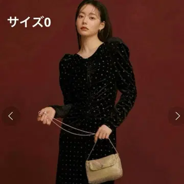 [ 새상품급 ] snidel 스나이델 벨로아 자수 원피스 사이즈 0 블랙