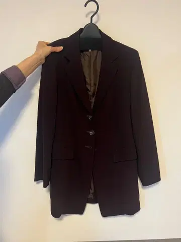 버건디 여성 팬츠 수트 상하의 세트