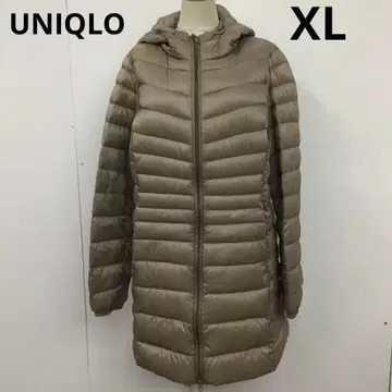 유니클로 울트라 라이트 다운 코트 XL 베이지 롱 다운 자켓