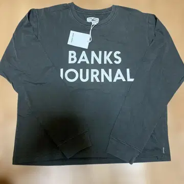 BANKS JOURNAL 긴팔 롱T 차콜 그레이