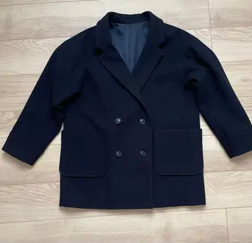 글로벌 워크 울리 테크 자켓 코트 네이비