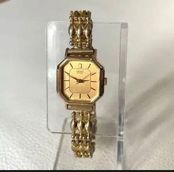 세이코 골드 쿼츠 손목시계