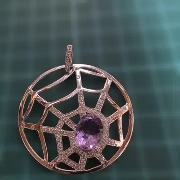 새상품급 빈티지 925 실버 거미줄 펜던트 탑