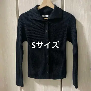 메리노 블렌드 하이넥 가디건 S 블랙 유니클로