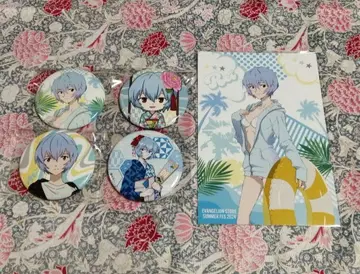 아야나미 레이/에바 스토어 캔뱃지 4개 혜택 엽서 포함 에반게리온