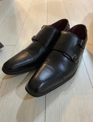 [ 미사용 새상품 ] 28.0cm 더블 몽크 스트랩 신발 블랙