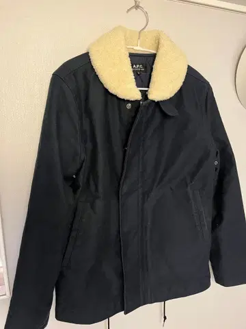 A.P.C. 블랙 보아 옷깃 자켓 XS