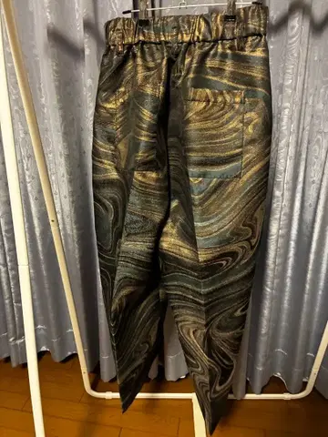 [ 완판템 ] Casper John 마블 무늬 자카드 배기 팬츠