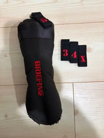 BRIEFING 유틸리티용 골프헤드커버 블랙 번호표택 포함 345X