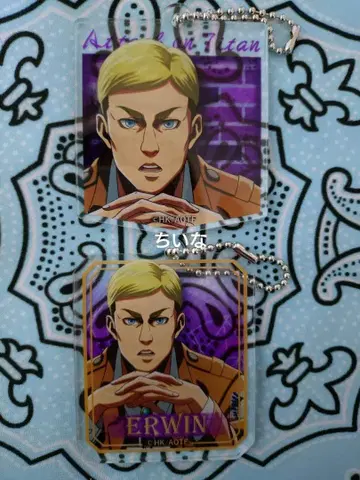 진격의 거인 함께 작전 회의 ver. 아크릴 키링 엘빈 세트