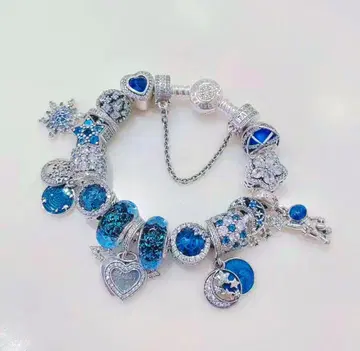 판도라 실버 팔찌 파랑