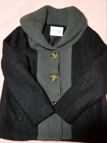 antiqua 후드 부착 가디건 그레이 블랙