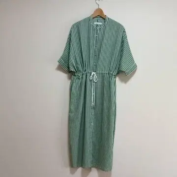 MOUSSY 스트라이프 패턴 반팔 원피스 FREE 사이즈