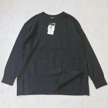 [택 포함 새상품] 인디비 v넥 니트 루즈핏 울 블랙