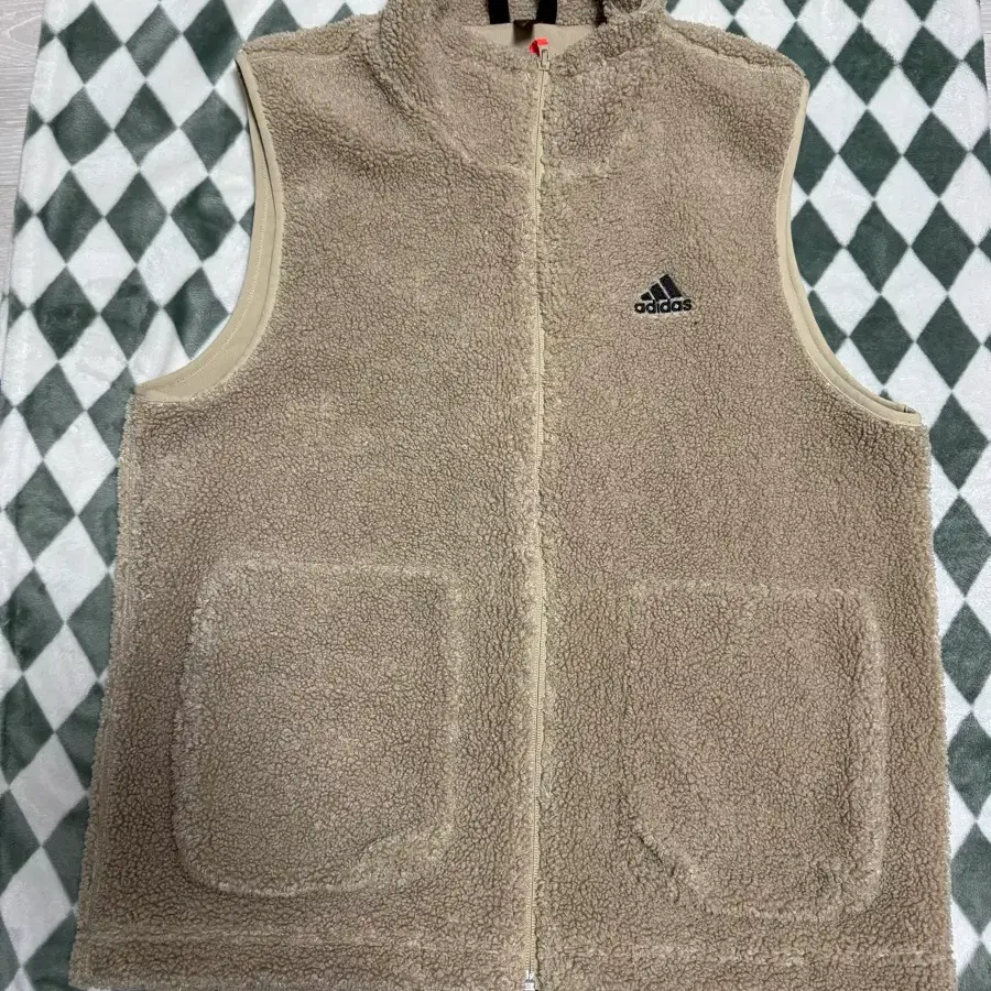 Adidas fuzzy fleece vest