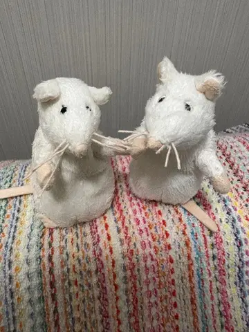 쥐 작은 봉제 인형 화이트 IKEA