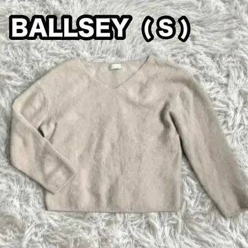 [ BALLSEY ] V넥 스웨터 베이지 긴팔 니트탑