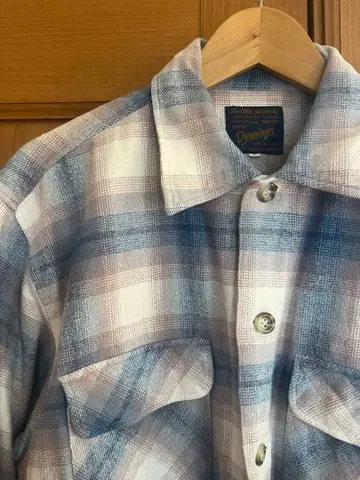 Dawnings 파랑 & 화이트 체크 무늬 긴팔 플란넬 셔츠 L 사이즈