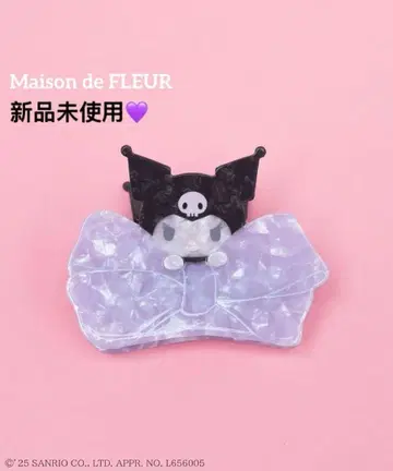 메종 드 플뢰르 산리오 콜라보 쿠로미 헤어 클립 바나나 액세서리