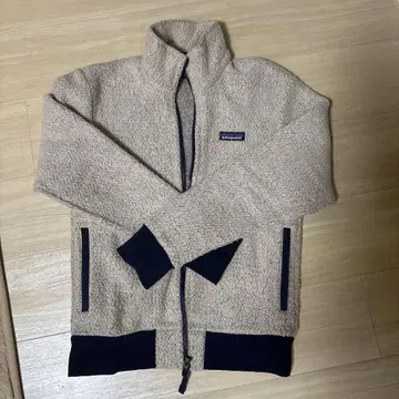 patagonia 플리스 자켓 XS 베이지 네이비