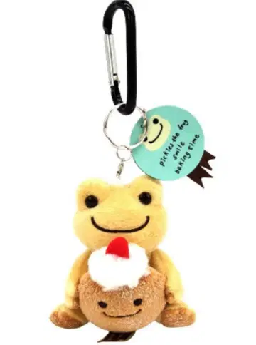 개구리 피클스 스마일 베이킹 카라비너 마스코트 크림빵
