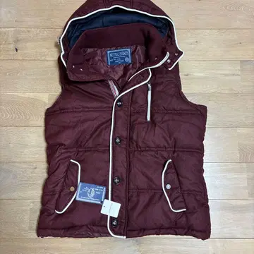 NEUTRAL INFINITY 후드 부착 다운 베스트 XL 버건디