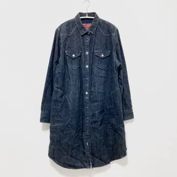써니클라우드 데님 셔츠 원피스 데님 자켓 원피스 LL 멀티 버튼