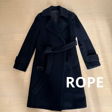 ROPE 허리 벨트 울 코트